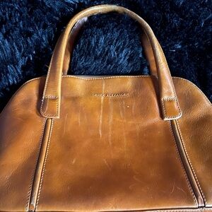 Chic Tan Leather Shoulder Bag by Dilber Alexander perfect condition inside.